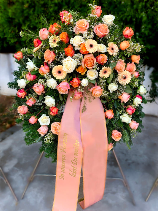 Kranz weiß apricot Nr. 221